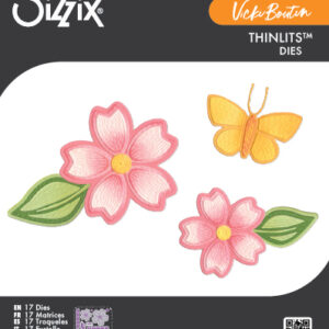 Sizzix Thinlits Die Set 17PK - Stitched Floral by Vicki Boutin