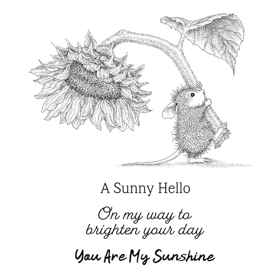 House-Mouse Sunflower Walk Cling Rubber Stamp Set - Image 2