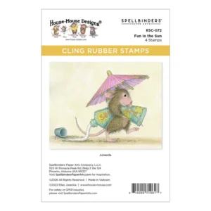 House-Mouse Fun in the Sun Cling Rubber Stamp Set