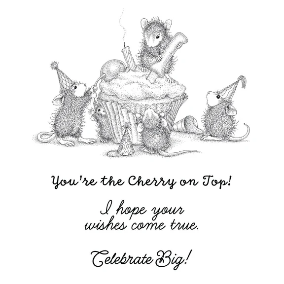 House-Mouse The Cherry on Top Cling Rubber Stamp Set - Image 2