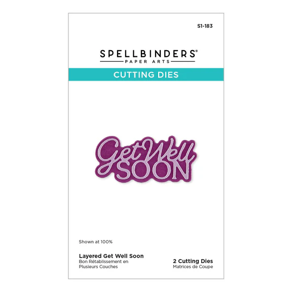 Layered Get Well Soon Etched Dies