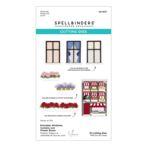 Everyday Windows, Curtains and Flower Boxes Etched Dies
