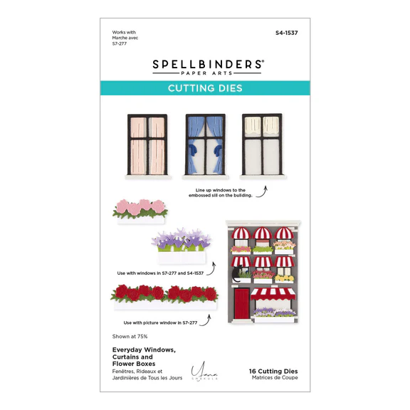 Everyday Windows, Curtains and Flower Boxes Etched Dies
