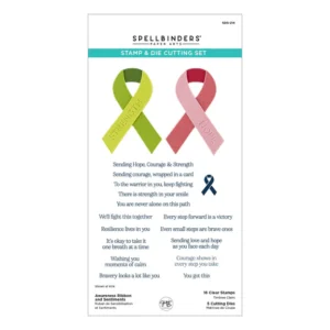 Awareness Ribbon and Sentiments Stamp & Die Set