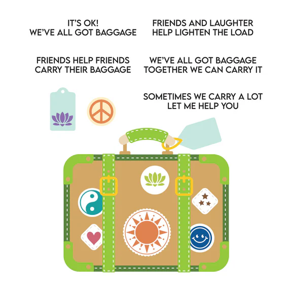Retro Suitcase and Sentiments Stamp & Die Set - Image 3