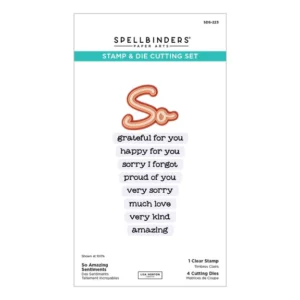 So Amazing Sentiments Clear Stamp & Die Set by Lisa Horton