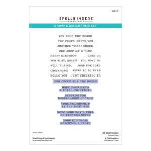 Well Played Sentiments Clear Stamp & Die Set