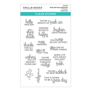 Shiny New Day Sentiments Clear Stamp Set