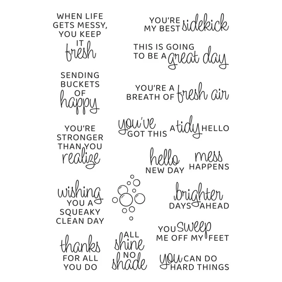 Shiny New Day Sentiments Clear Stamp Set - Image 2