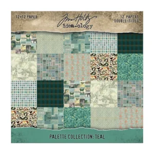 Tim Holtz® Idea-ology™ | Paperie – 12″ x 12″ Palette Collection: Teal