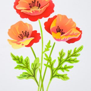 Memory Box Stencil Set – Playful Poppies 88621