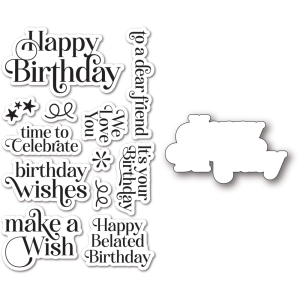Memory Box Clear Stamp & Die Set – Birthday Greetings CL5292D