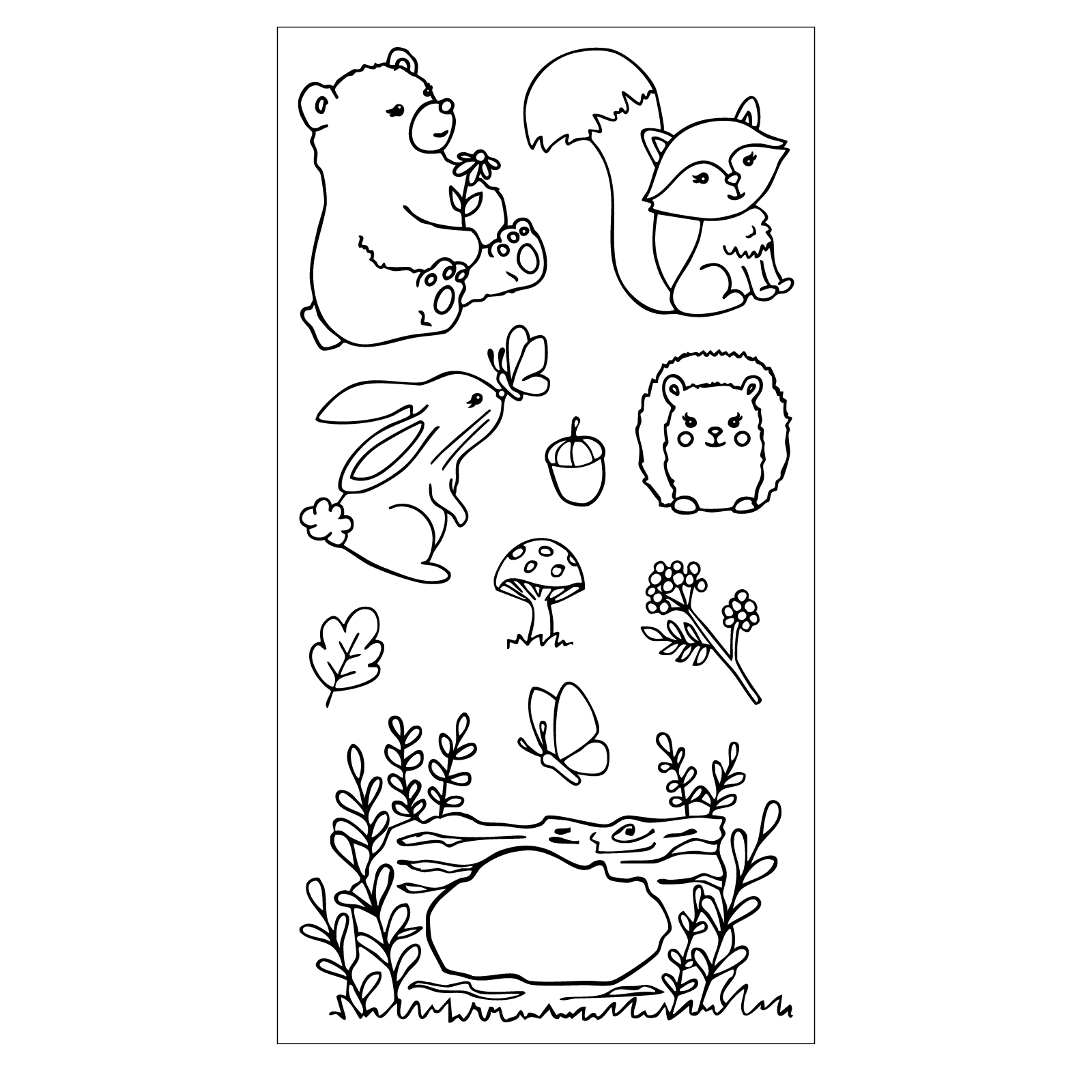 Sizzix Clear Stamps Set 10PK w/10PK Framelits Die Set – Forest Friends - Image 2