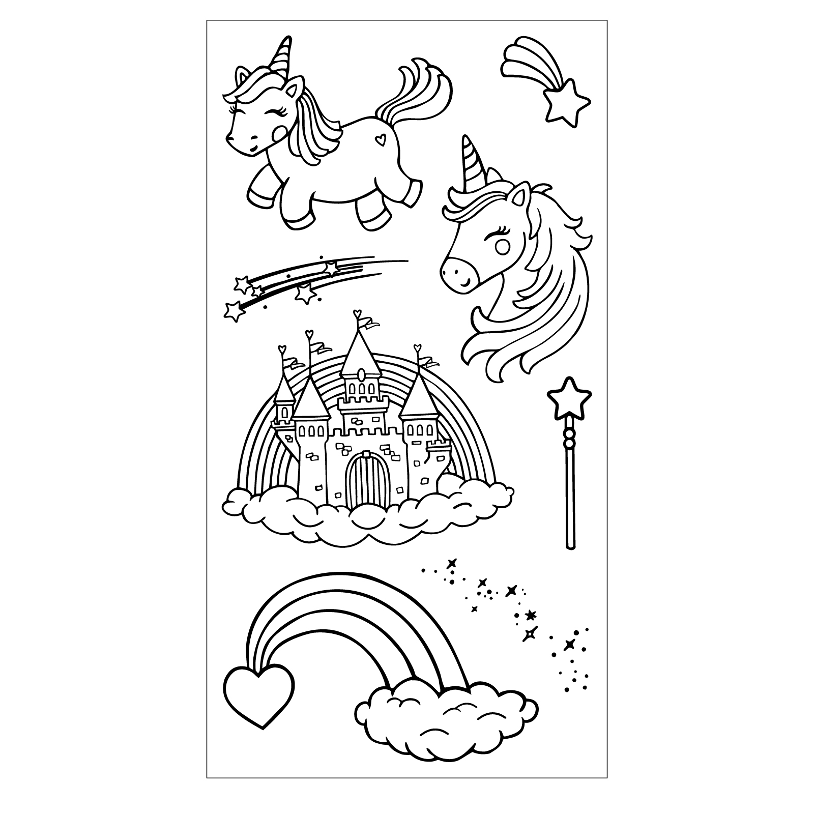 Sizzix Clear Stamps Set 8PK w/8PK Framelits Die Set – Unicorns and Rainbows - Image 2