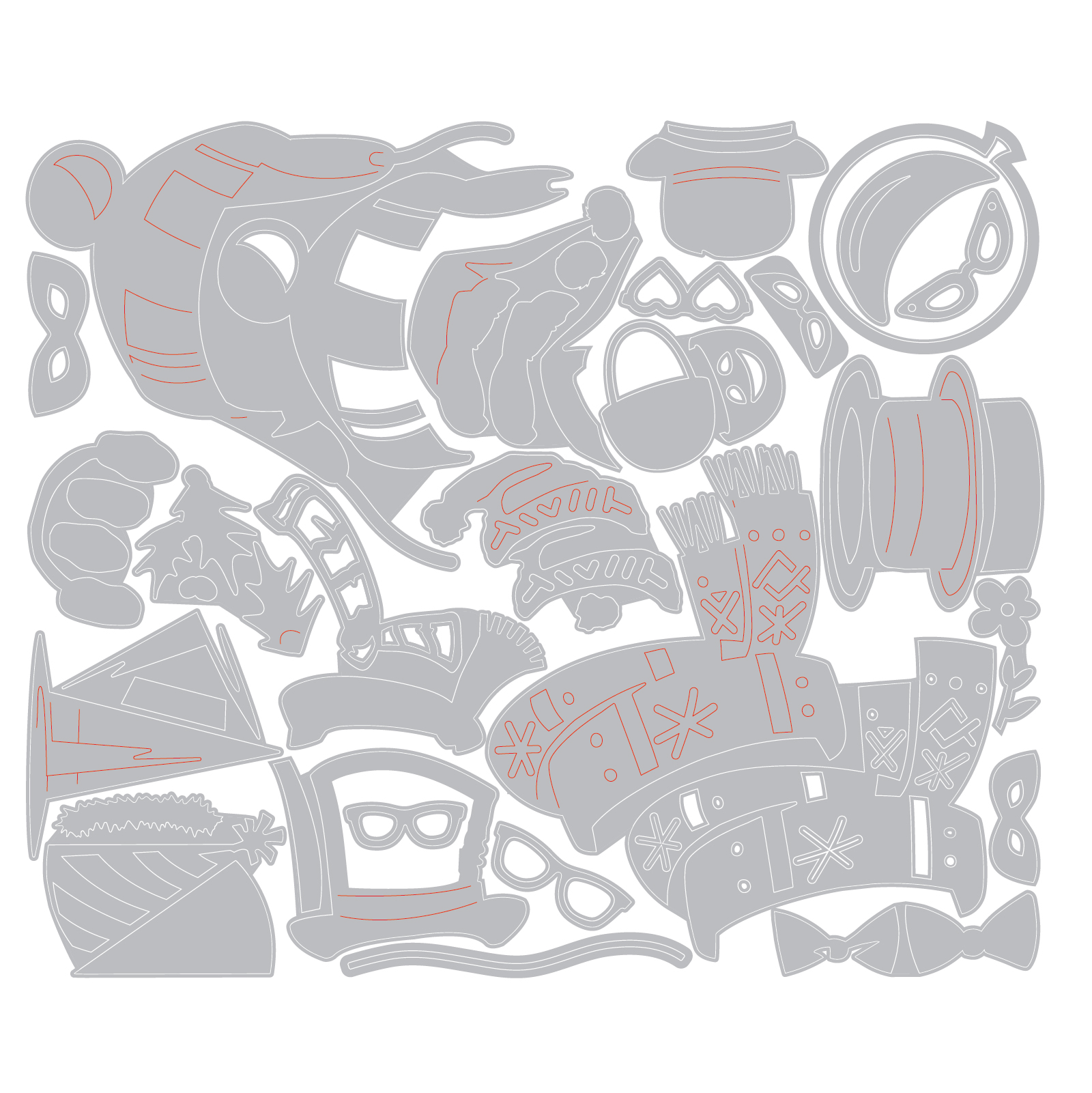 Tim Holtz® Alterations | Sizzix Thinlits™ Die Set 25-Pack – Large Accessories, Colorize - Image 3