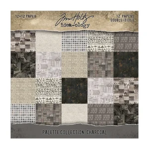 Tim Holtz® Idea-ology™ | Paperie – 12″ x 12″ Palette Collection: Charcoal