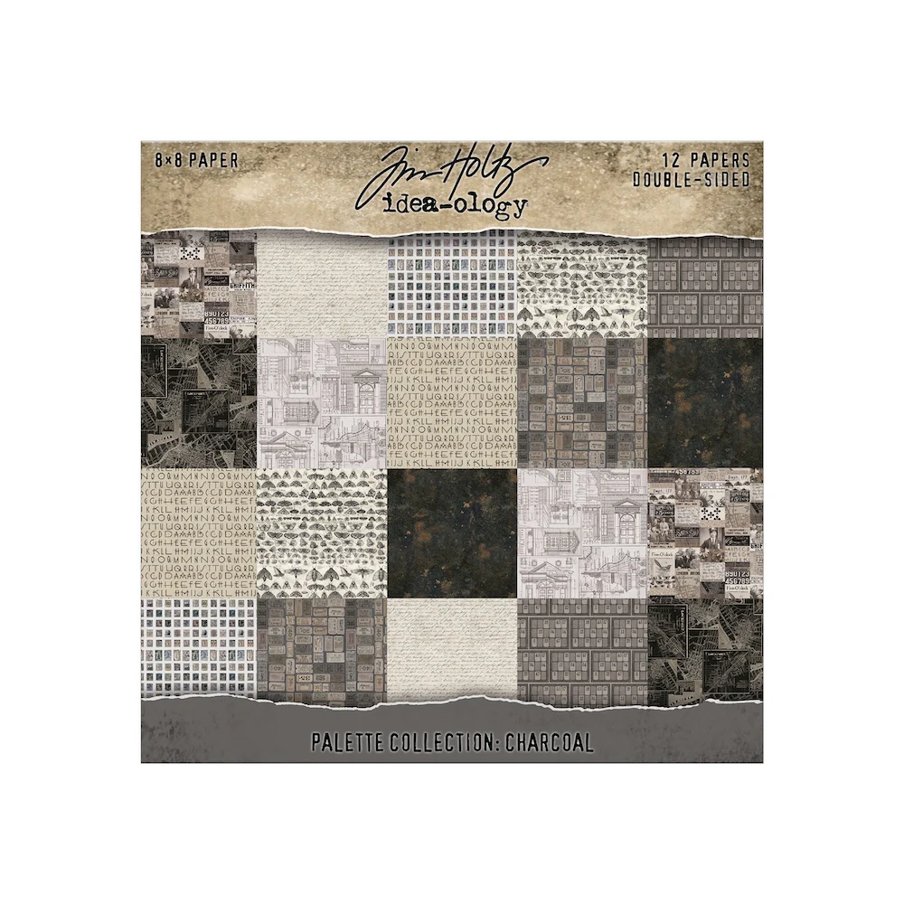 Tim Holtz® Idea-ology™ | Paperie – 8″ x 8″ Palette Collection: Charcoal